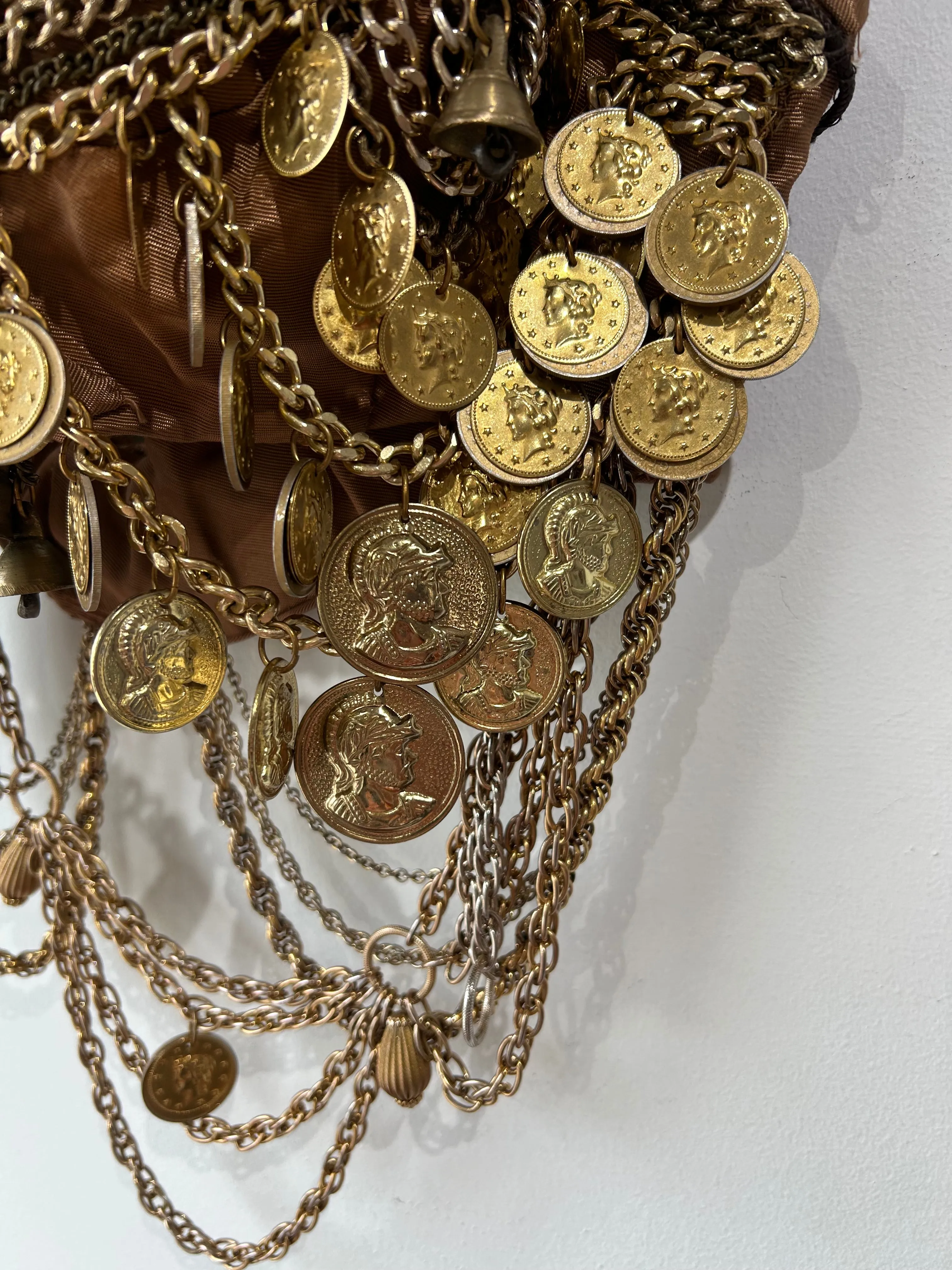 Vintage Bustier With Gold Coins and Chains