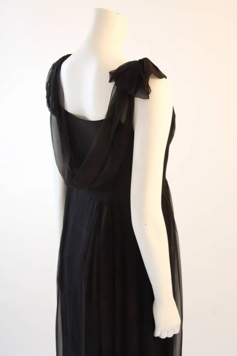 ZAC POSEN Steam Punk Layered Black & Nude Silk Dress